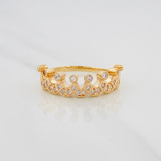 Tiara Ring 3.3g / Size 7 1/4 Yellow Gold 18K