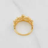 Anillo Tiara Corazones 3.4g / T6 Dos Oros Amarillo Blanco 18K