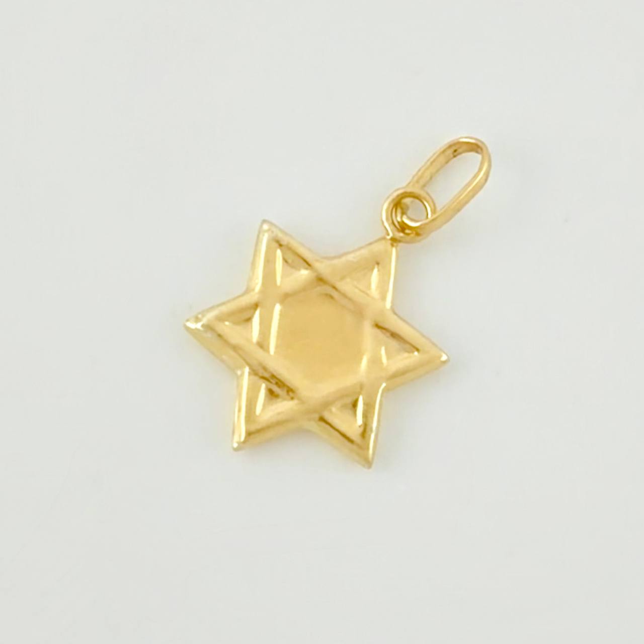 Pendant Star of David 0.5g / 3/4 in Yellow Gold 18K