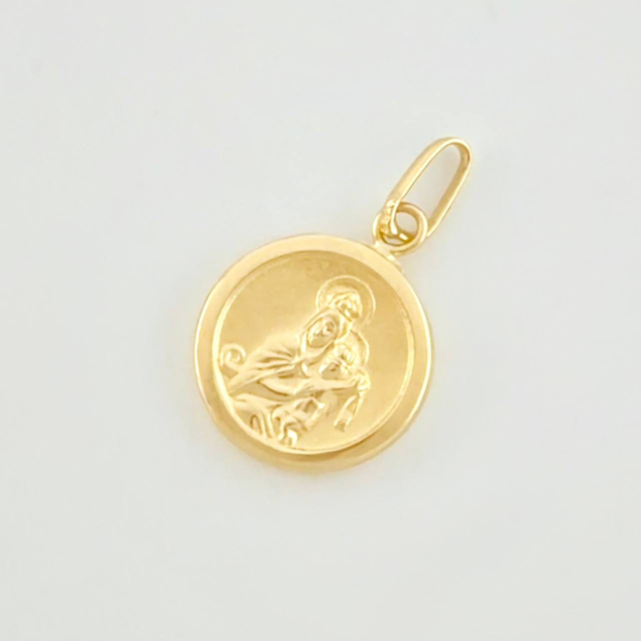 Dije Virgen del Carmen Mate 0.6g / 3/4 in Oro Amarillo 18K