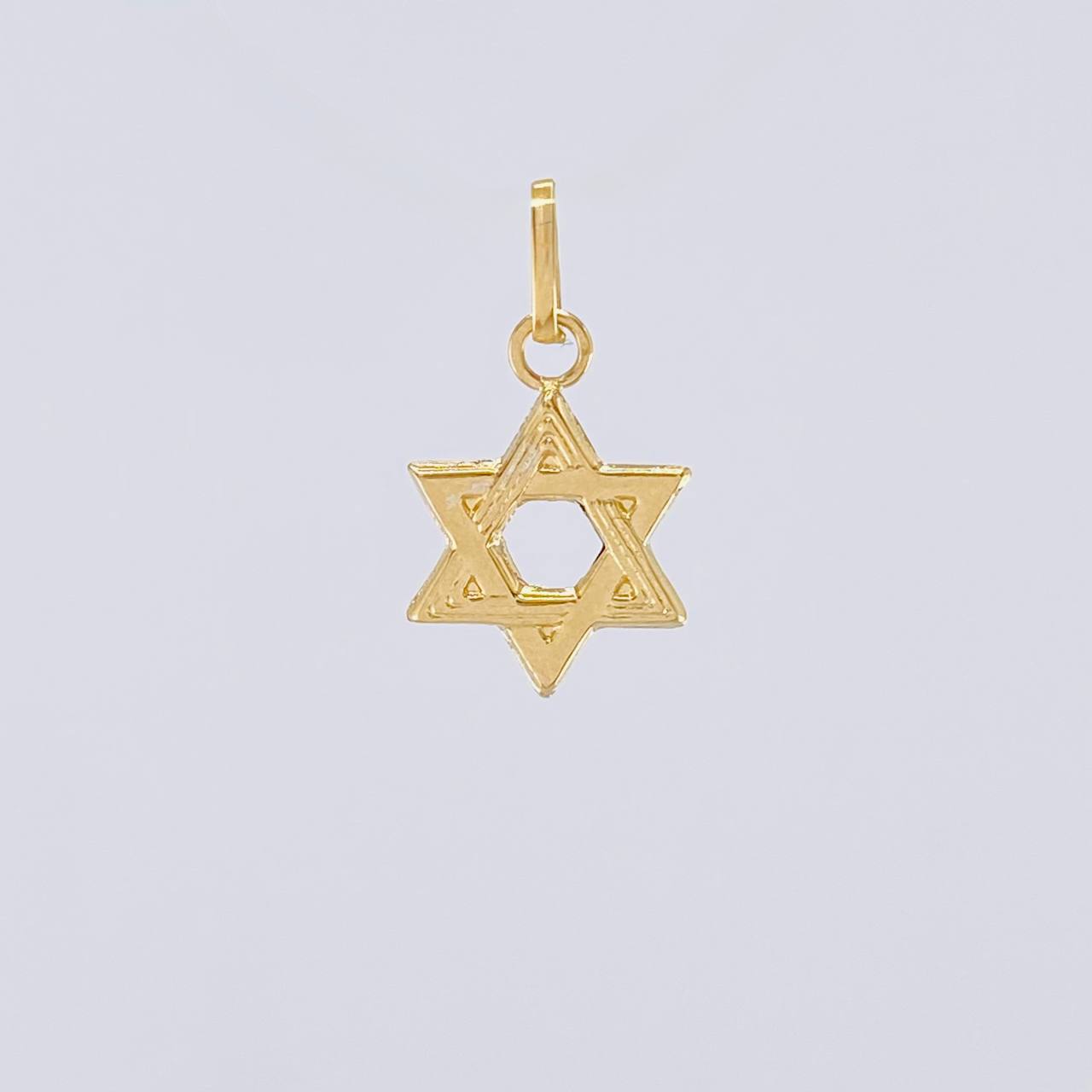 Pendant Star of David 0.4g / 3/4 in Yellow Gold 18K
