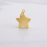 Dije Estrella Lisa 0.8g / 3/4 in Oro Amarillo 18K