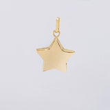 Dije Estrella Lisa 0.8g / 3/4 in Oro Amarillo 18K