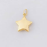 Dije Estrella Lisa 0.8g / 3/4 in Oro Amarillo 18K