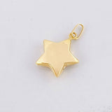 Dije Estrella Lisa 0.8g / 3/4 in Oro Amarillo 18K
