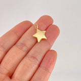 Dije Estrella Lisa 0.8g / 3/4 in Oro Amarillo 18K