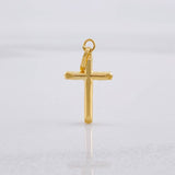 Dije Cruz Puntas Planas 0.45g / 1 in Oro Amarillo 18K