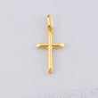 Dije Cruz Puntas Planas 0.25g / 3/4 in Oro Amarillo 18K