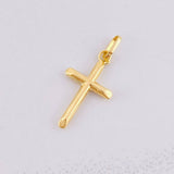 Dije Cruz Puntas Planas 0.25g / 3/4 in Oro Amarillo 18K