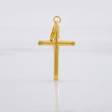 Dije Cruz Puntas Planas 0.7g / 1 1/4 in Oro Amarillo 18K