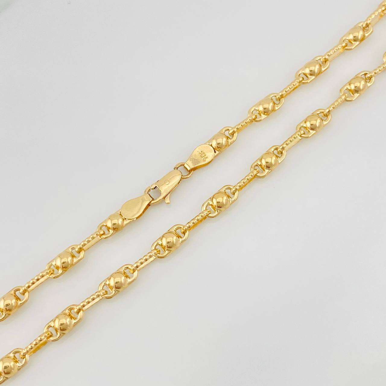 Cadena Rustica Burbuja 9.95g / 22 in / 3.3mm Oro Amarillo 18K