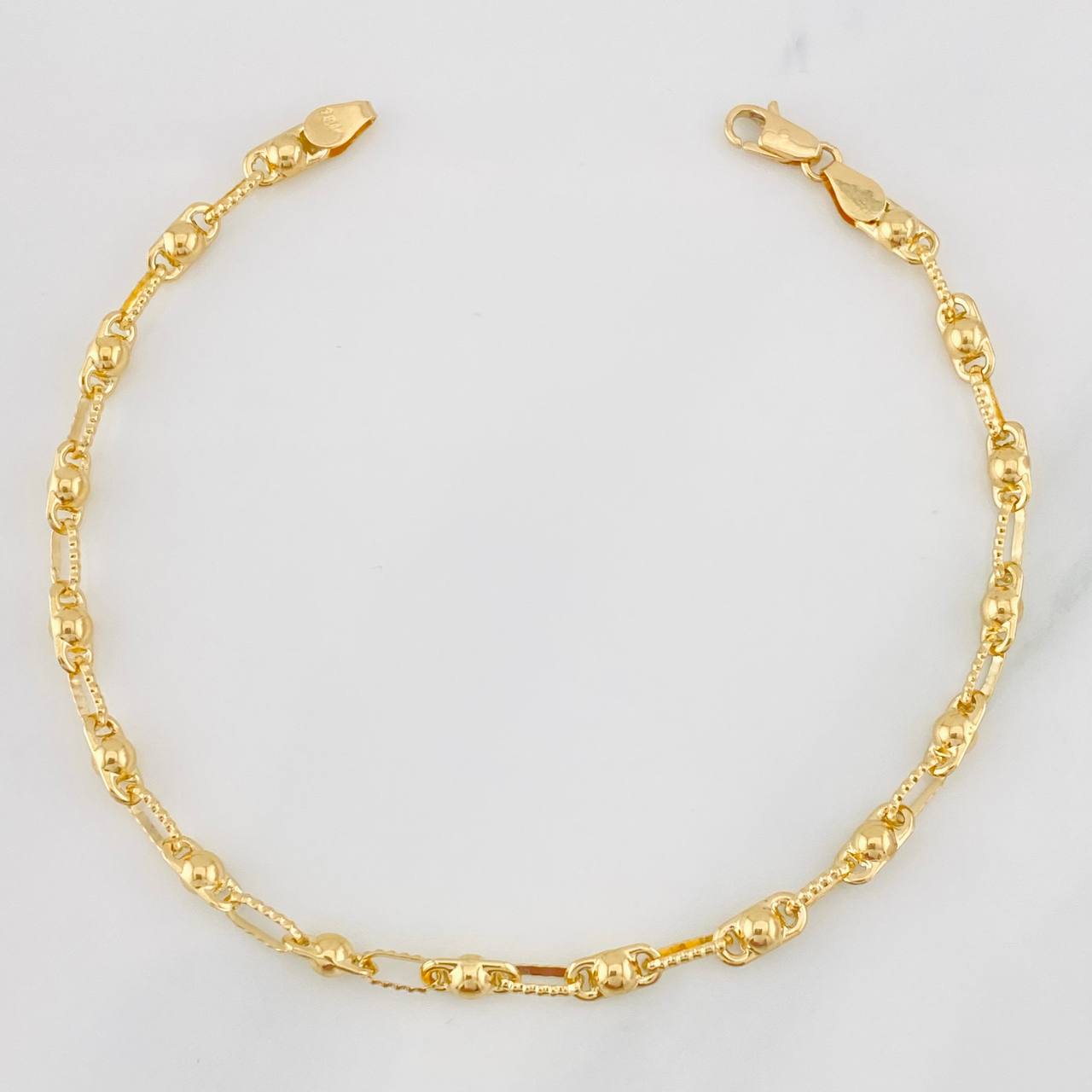 Rustic Bubble Bracelet 4.1g / 8 1/2 in / 3.3mm Yellow Gold 18K