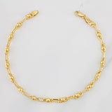 Rustic Bubble Bracelet 4.1g / 8 1/2 in / 3.3mm Yellow Gold 18K