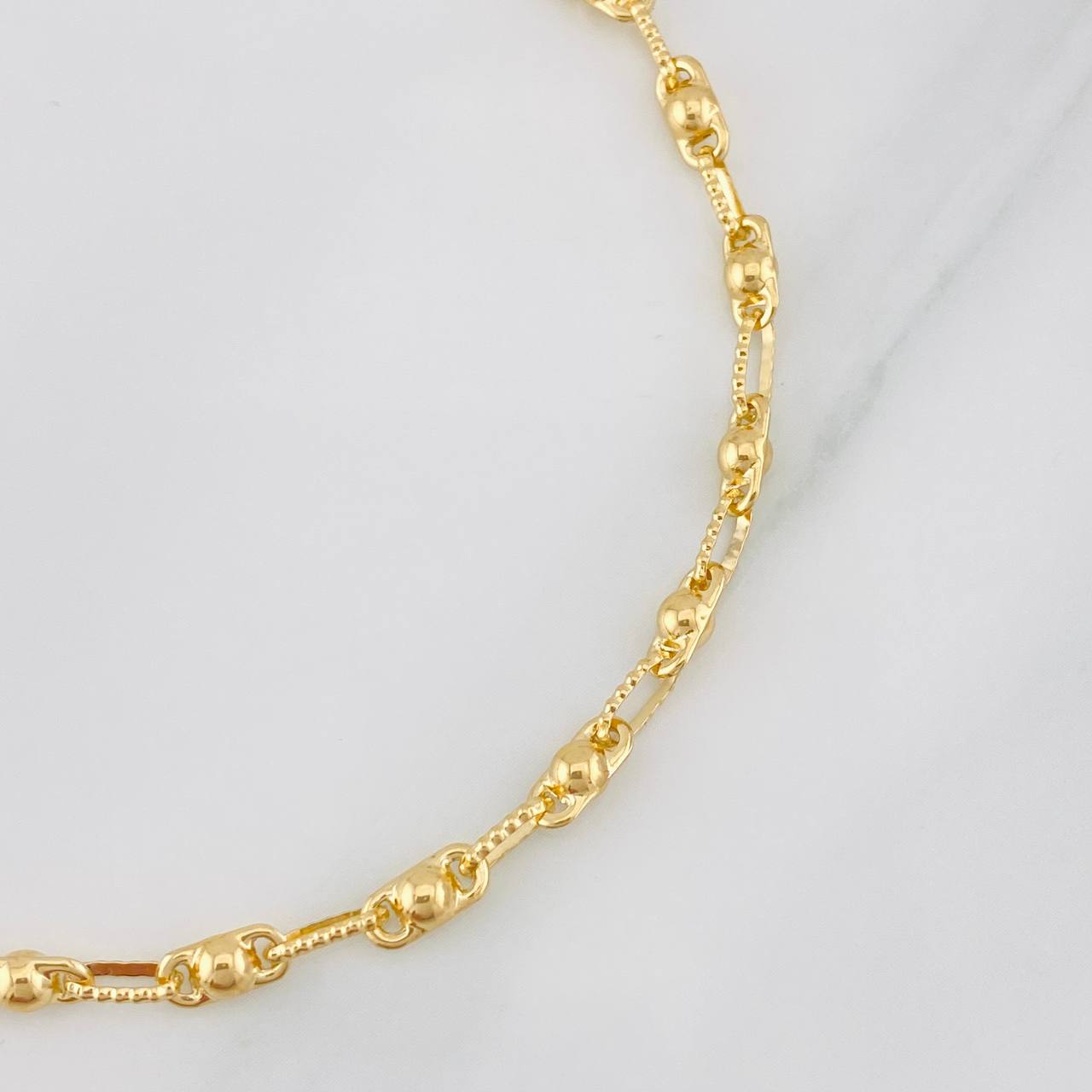 Rustic Bubble Bracelet 4.1g / 8 1/2 in / 3.3mm Yellow Gold 18K