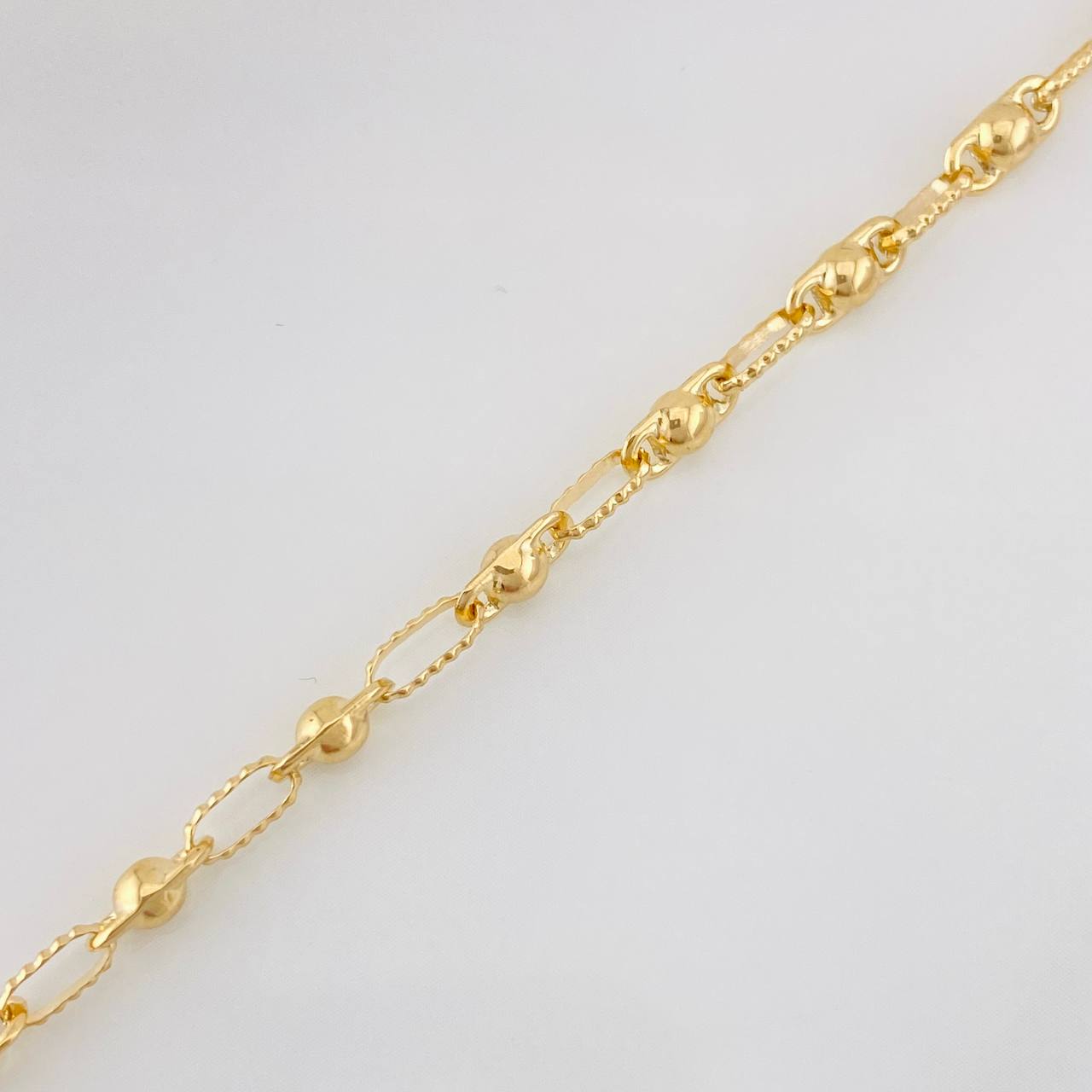 Rustic Bubble Bracelet 4.1g / 8 1/2 in / 3.3mm Yellow Gold 18K