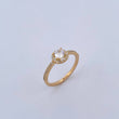 Halo Ring Solitaire Churumbela 1.8gr / T5 3/4 / White Zircons 18K Yellow Gold &