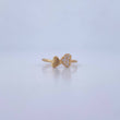 Hearts Ring 1.15gr / Size 5 3/4 / White Zircons 18K Yellow Gold &