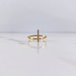 Cross Ring 1.4gr / T7 / White Zircons 18K Yellow Gold $