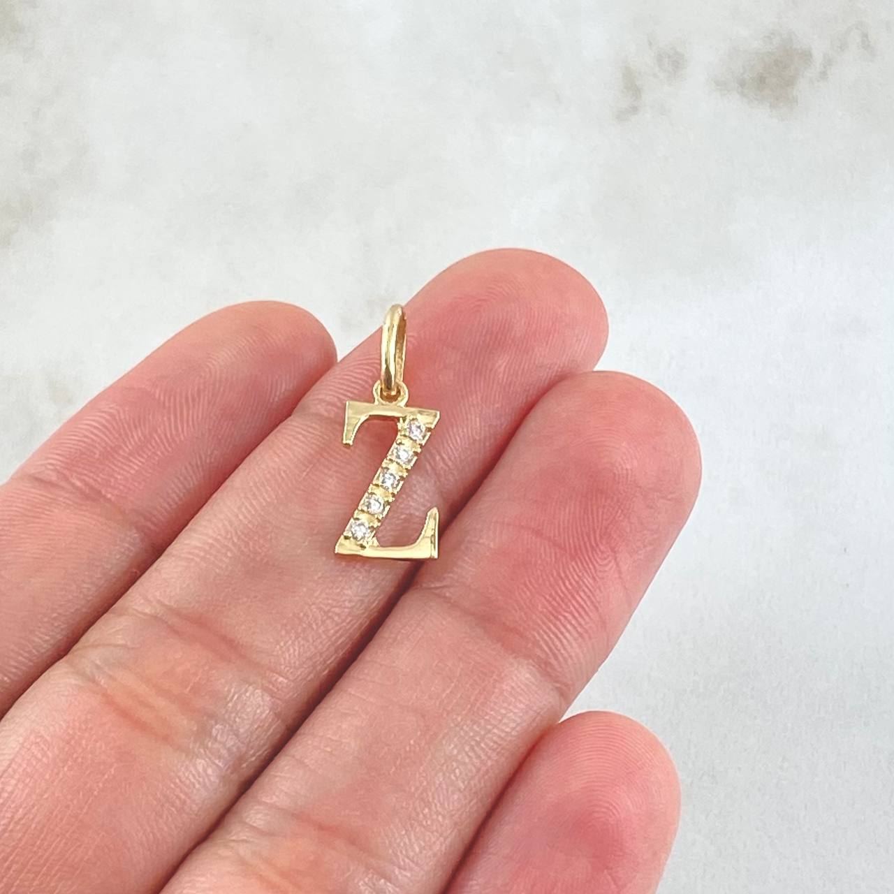 Pendant Letter Z Silhouette 0.7gr / 2cm / 18K Gold