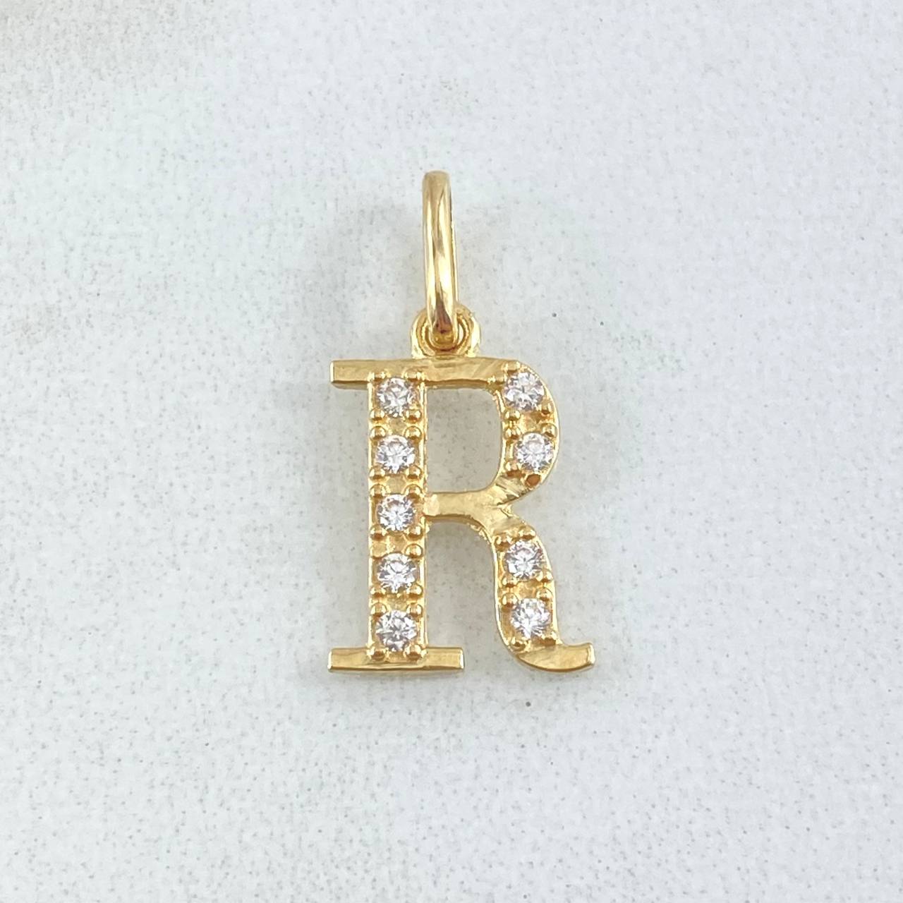 Pendant Letter R Silhouette 0.95gr / 2cm / 18K Gold