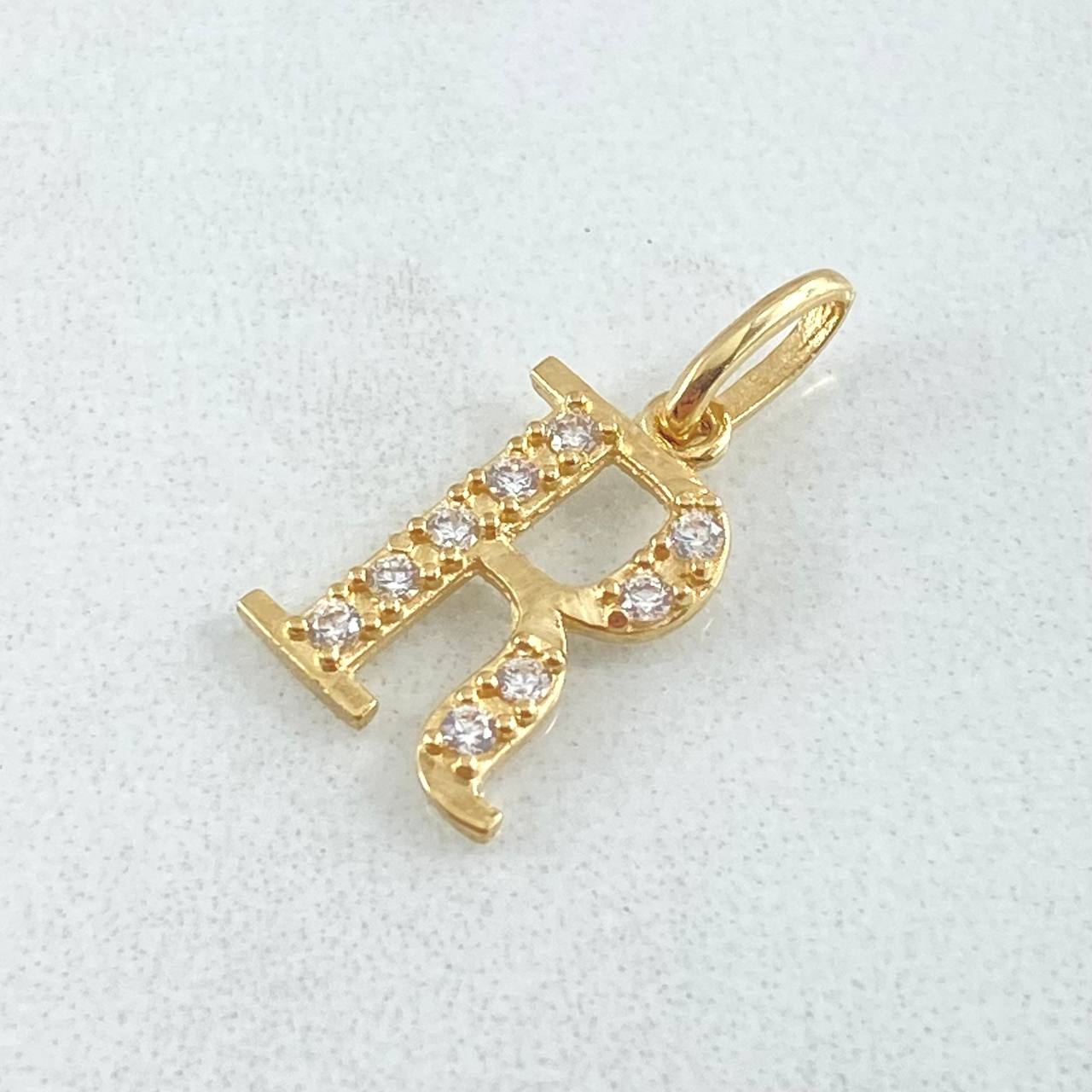 Pendant Letter R Silhouette 0.95gr / 2cm / 18K Gold