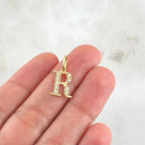 Pendant Letter R Silhouette 0.95gr / 2cm / 18K Gold
