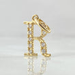 Pendant Letter R Silhouette 0.95gr / 2cm / 18K Gold