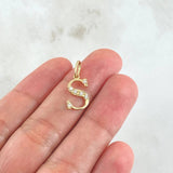 Pendant Letter S Silhouette 0.7gr / 2cm / 18K Gold