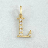 Pendant Letter L Silhouette 0.65gr / 2cm / 18K Gold