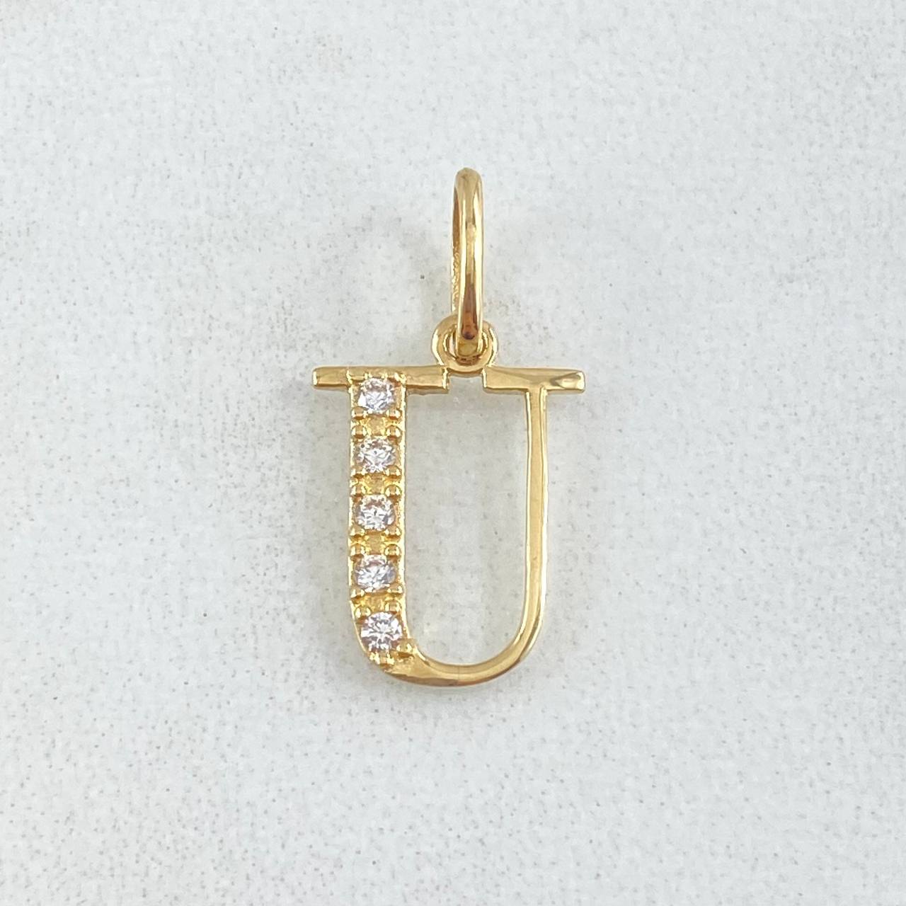 Pendant Letter U Silhouette 0.6gr / 2cm / 18K Gold