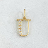 Pendant Letter U Silhouette 0.6gr / 2cm / 18K Gold