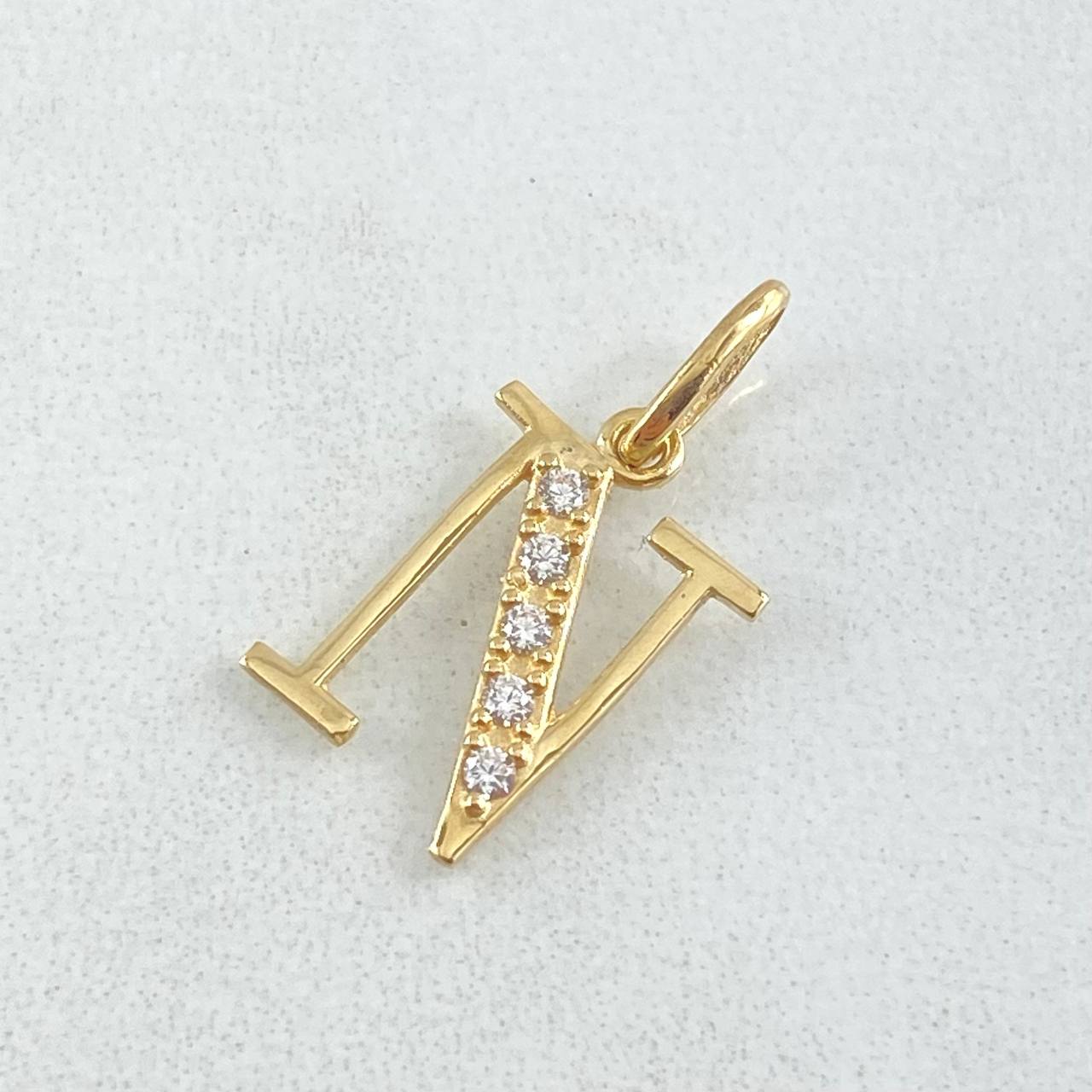 Pendant Letter N Silhouette 0.85gr / 2cm / 18K Gold