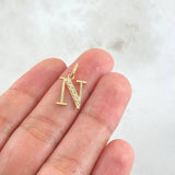 Pendant Letter N Silhouette 0.8gr / 2cm / 18K Gold
