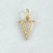 Pendant Letter V Silhouette 0.65gr / 2cm / 18K Gold
