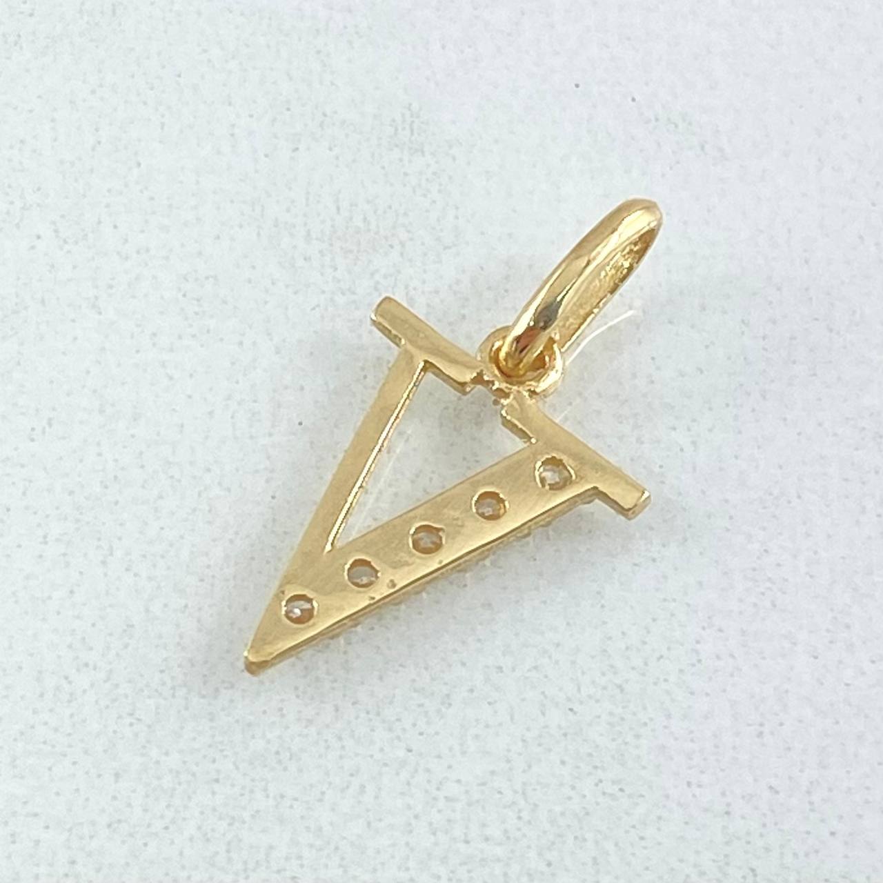 Pendant Letter V Silhouette 0.65gr / 2cm / 18K Gold