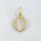 Dije Letra O Silueta 0.85gr / 2cm / Oro 18K