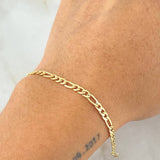 Figaro Bracelet 2.2gr / 7.5in / +1 18K Gold