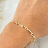 Figaro Bracelet 1.7gr / 7.5in / +1 18K Gold