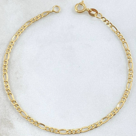 Figaro Bracelet 1.7gr / 7.7in / +1 18K Gold