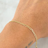 Figaro Bracelet 1.7gr / 7.7in / +1 18K Gold