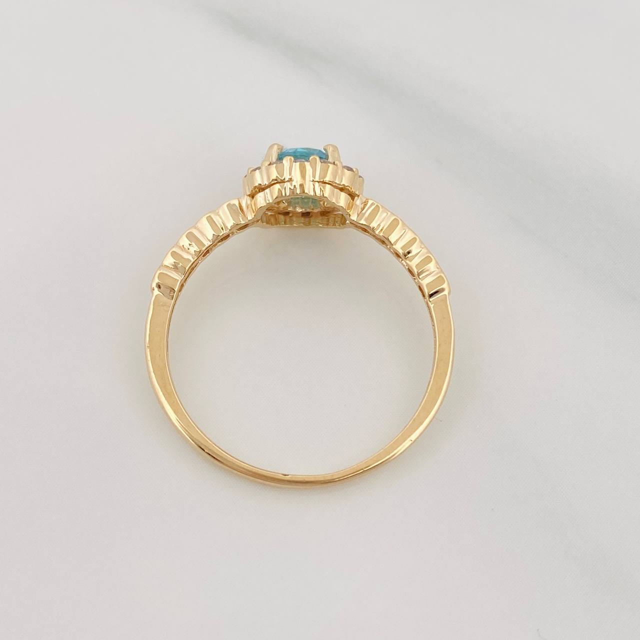 Anillo Halo Churumbela 2.1g / T6 1/2 Oro Amarillo 18K