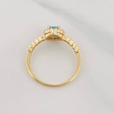 Anillo Halo Churumbela 2.1g / T6 1/2 Oro Amarillo 18K