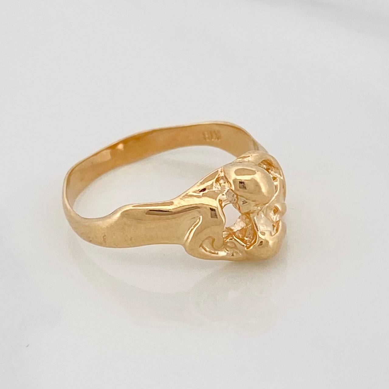 Anillo Pareja Beso 3.55g / T6 Oro Amarillo 18K