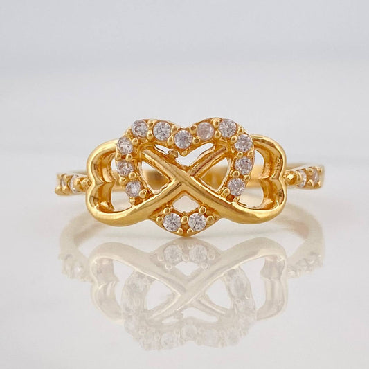 Anillo Corazon Infinito 2.3g / T7 1/2 Oro Amarillo 18K