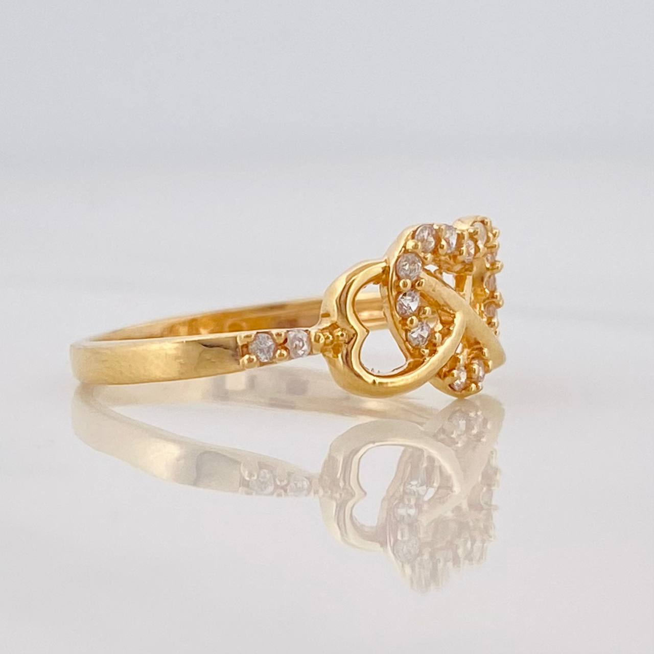 Anillo Corazon Infinito 2.3g / T7 1/2 Oro Amarillo 18K