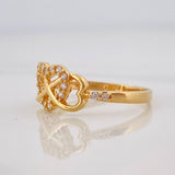Anillo Corazon Infinito 2.3g / T7 1/2 Oro Amarillo 18K