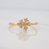 Anillo Copo de Nieve 1.4g / T8 Oro Amarillo 18K