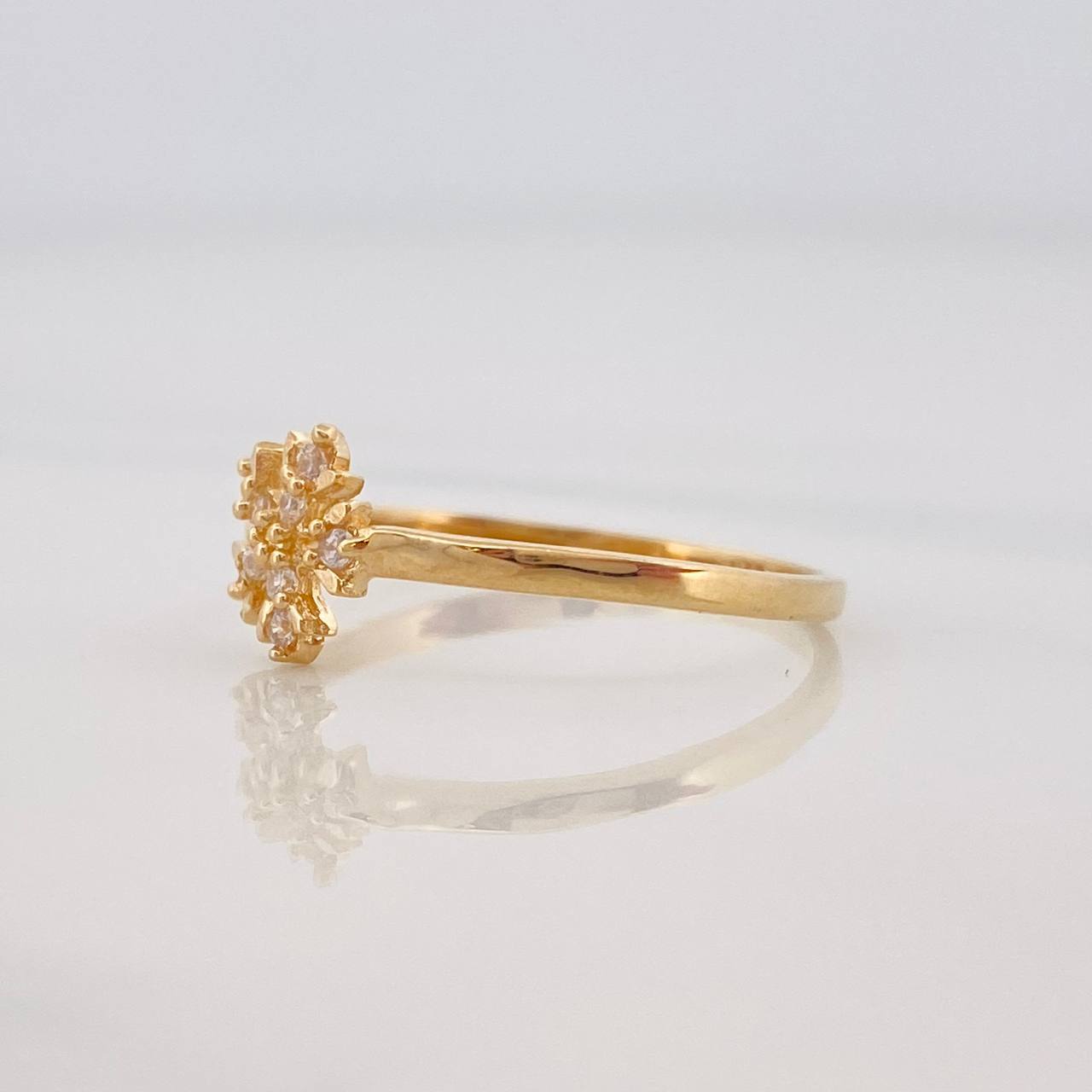 Anillo Copo de Nieve 1.4g / T8 Oro Amarillo 18K