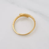 Anillo Lineas Cruzadas 1.25g / T6 1/4 Oro Amarillo 18K