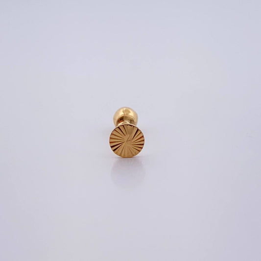 Piercing Circulo Plano 0.3gr / 1/2 in / Oro Amarillo 18K &